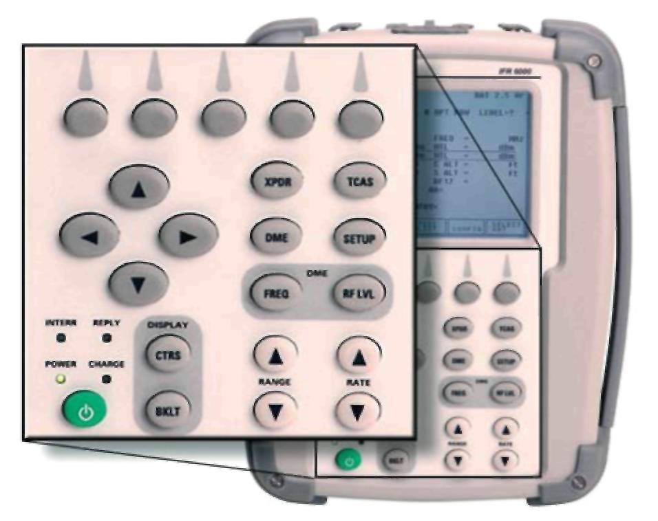 (3,6 kg) Trwałość baterii powyżej 6 godzin W pełni zgodny z przepisami FAR część 43 dodatek F European Elementary and Enhanced Surveillance Tester IFR 6000 odznacza się bardzo prostym w użyciu