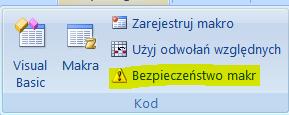 Ustaw odpowiedni poziom bezpieczeństwa na karcie Deweloper.