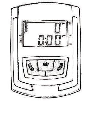 INSTRUKCJA OBSŁUGI KONSOLI Specyfikacja: CZAS. 00:00~99:59 MIN ZLICZANIE (CNT).... 0~9999 KALORIE (CAL).. 0.0-9999 KCAL DYSTANS..0~999.9 KM ŁĄCZNE ZLICZANIE (T.CNT). 0-9999 POWTÓRZENIA/MIN(KROKI/MIN).