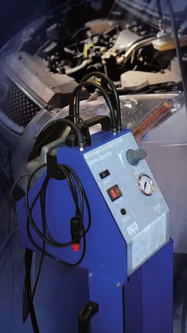 - 76 - Układ hamulcowy BSG - Urządzenie służące do obsługi i sprawdzania szczelności oraz do opróżniania układów hamulcowych i sprzęgieł hydraulicznych Zasilanie do wyboru: 12 V/DC (akumulator