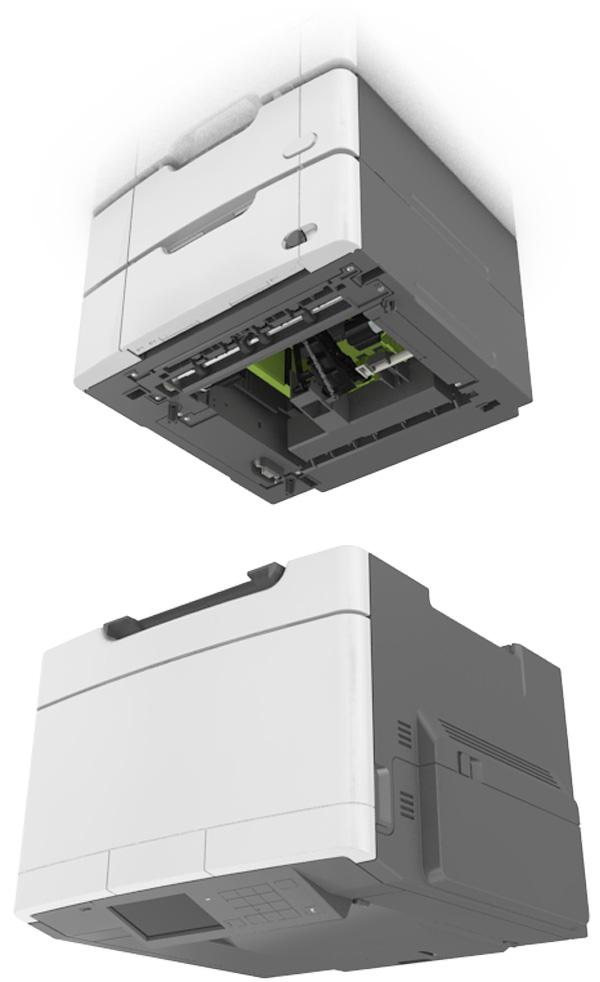 Dodatkowa konfiguracja drukarki 35 5 Dopasuj zasobnik podwójny na 650