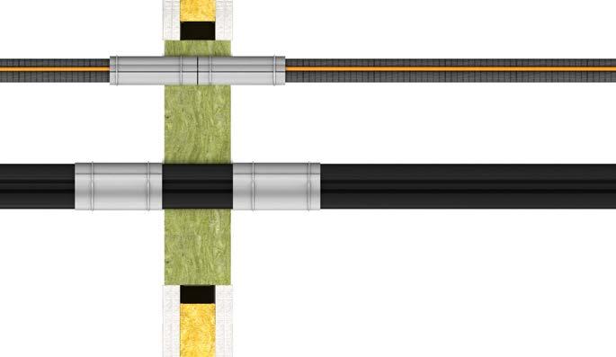 6. Montaż przejścia instalacyjnego w ścianie 6.3 Podwójne rury solarne NanoSUN², instalacja klimatyzacji Klimasplit 5. Owinąć materiałem PYRO-SAFE DG-CR 1.