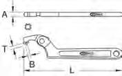 Podwójny klucz do nakrętek DIN 3116 A fosforowane stal specjalna Klucz haczykowy przegubowy z noskiem w oparciu o DIN 1810 Form A z otworem do zawieszania dla nakrętek okrągłych rowkowych KLUCZE
