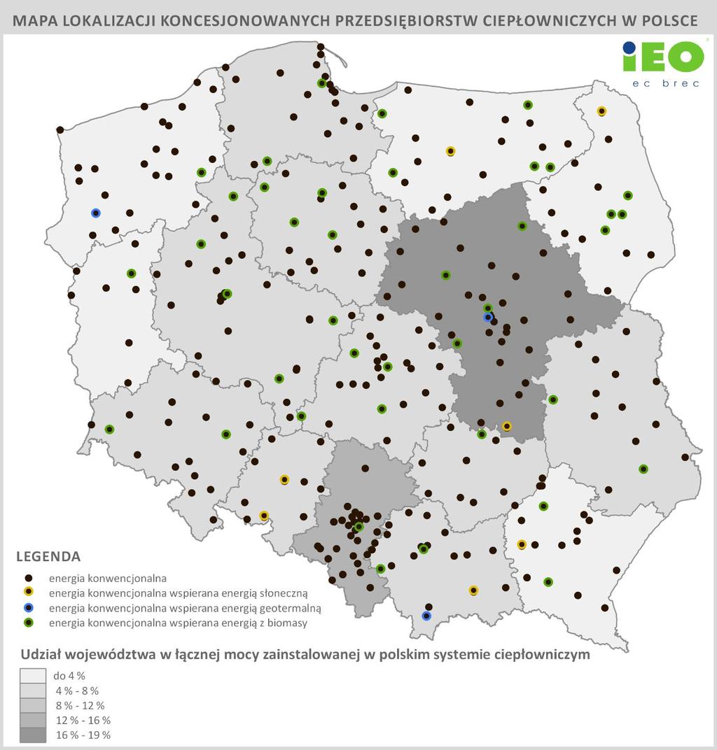 Mapa koncesjonowanych przedsiębiorstw