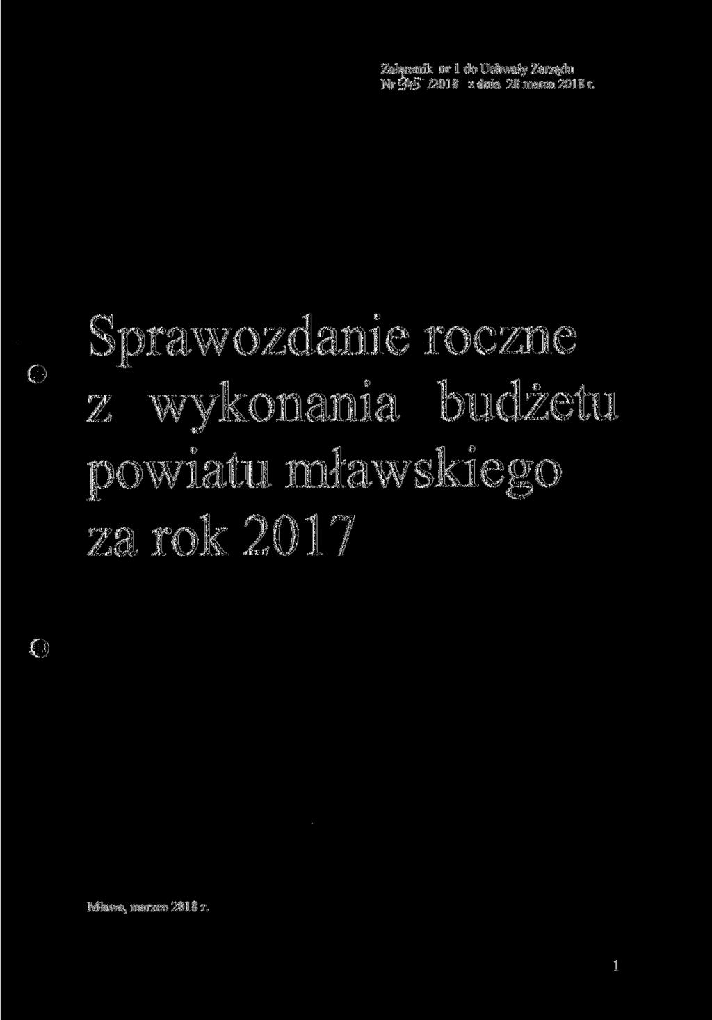 Załącznik nr l do Uchwały Zarządu 72018 z dnia 28 marca 2018 r.