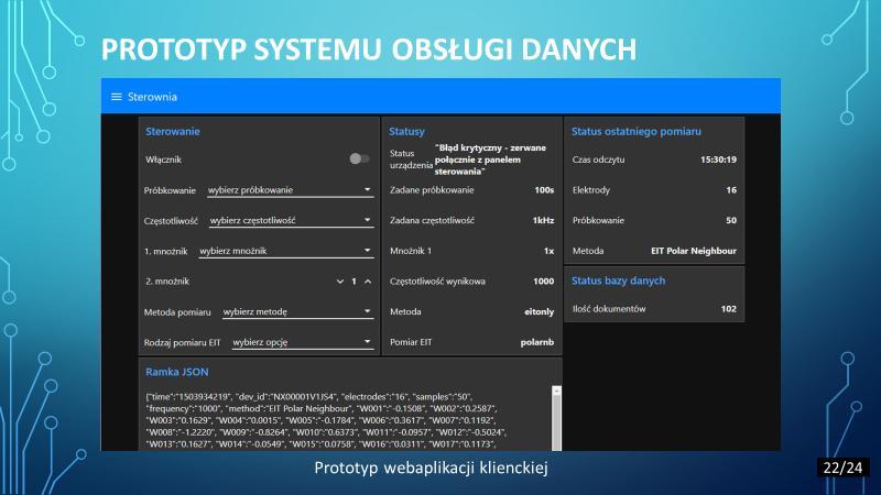 2. Przemysław Adamkiewicz, Piotr Bożek, Michał Gołąbek, Jakub Szumowski: Prototyp układu ERT w zastosowaniu do pomiarów geofizycznych Podczas prezentacji autorzy przedstawili koncepcję zastosowania