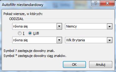 Kliknij strzałkę listy rozwijalnej znajdującej się obok etykiety kolumny DEPART, a następnie z listy rozwijalnej wybierz polecenie Wyczyść filtr z DEPART.