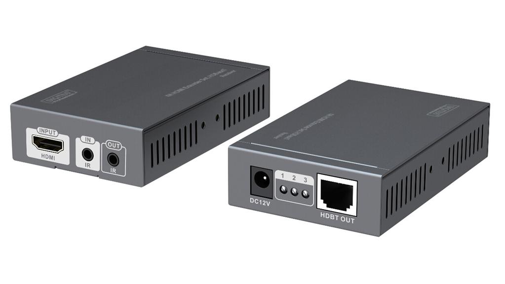 Zestaw wzmacniaczy sygnału 4K HDMI, HDBaseT Instrukcja obsługi DS-55501 Zestaw przedłużacza sygnału wideo Digitus 4K, HDBaseT to rozwiązanie do przedłużania sygnału wideo do 100 m spełniające
