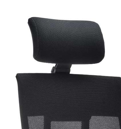 The mesh backrest features an impressive combination of a