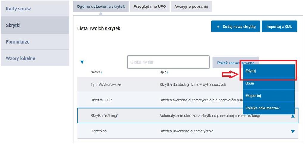 Krok 3 Poprawiamy wprowadzone automatycznie Nazwę i Opis w