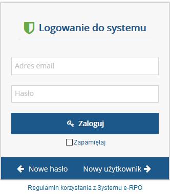 System e-rpo krok po kroku Dostęp do systemu e-rpo możliwy jest pod adresem https://erpo.malopolska.