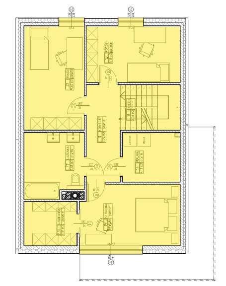 m² PODDASZE: Korytarz 7,24 m² Schody Pokój Pokój Łazienka Pralnia