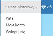 Witaj. Wybranie tej opcji powoduje przekierowanie do strony aplikacji po zalogowaniu. Moje konto.