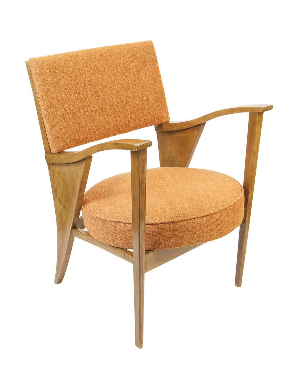 4 2. Fotel tapicerowany typ 365 proj. Kintopf, 1960; Swarzędzka Fabryka Krzeseł w Swarzędzu, lata 60. XX w.