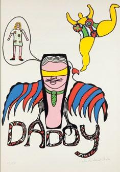139 Niki de Saint Phalle (1930 Neuilly-sur-Seine 2002 San Diego) Daddy serigrafia barwna/papier, 82 x 58 cm sygnowana i