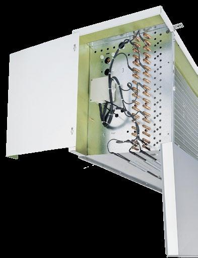 Odtajanie Ekranowane grzałki elektryczne są umieszczone w specjalnych otworach w bloku lamelowym.