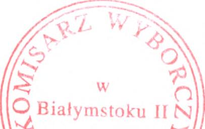 ustalenia wyników głosowania w obwodzie, w skład których wchodzą osoby wymienione w załącznikach nr 1-5 do postanowienia. 2.