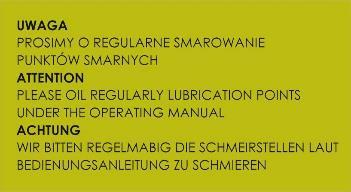 które należy nabyć u producenta lub sprzedawcy maszyn.