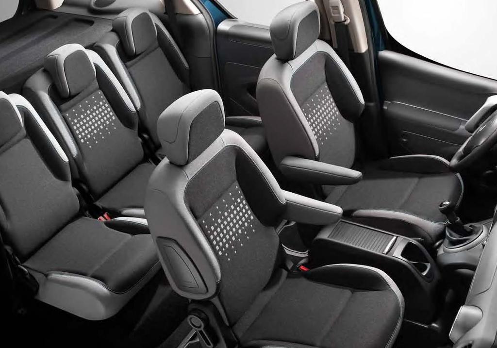 ŁATWOŚĆ UŻYTKOWANIA KOMFORTOWY I WSZECHSTRONNY Dzięki optymalnie przestronnemu wnętrzu Nowy CITROËN BERLINGO MULTISPACE jest