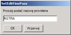 3.c Providery W rozdziale 5.d znajdą Państwo krótkie podsumowanie dotyczące funkcji providerów. Istnieje możliwość wprowadzania nowych providerów.