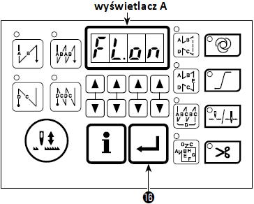 12. Ustawienie funkcji automatycznego wzniosu stopki dociskowej W przypadku gdy zainstalowany jest automatyczny podnośnik (mechanizm AK85B nr kat.