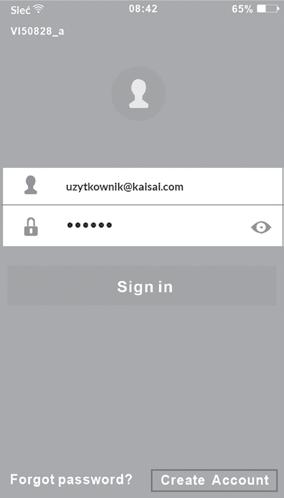 PL zarejestrowane konto klikając link. 1. Kliknij na Create Account. 2. Wprowadź adres e-mail i hasło, następnie naciśnij przycisk Registration. 6.