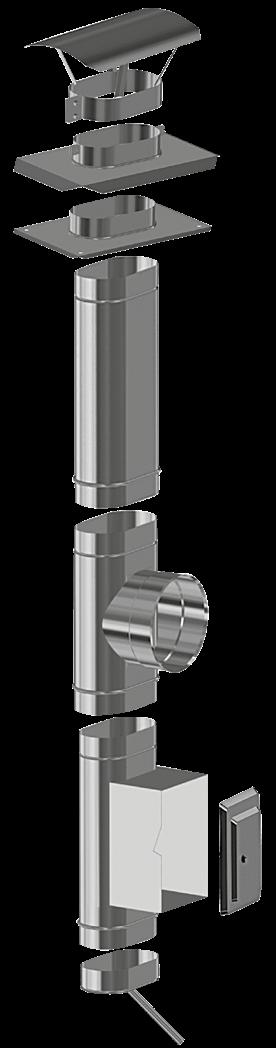 AKCESORIA KOMINKOWE Kominy owalne z blachy stalowej żaroodpornej Elementy wkładów kominowych owalnych żaroodpornych 0,8 mm 1.4828 L.p. Oznaczenie Nazwa elementu / średnica Grubość blachy 0,8 mm 120x170 120x215 120x245 1.