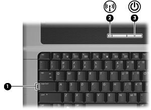 Wskaźniki Element Opis (1) Wskaźnik caps lock Świeci: włączona jest funkcja caps lock.