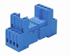 SERIA SERIA 94 Gniazda i akcesoria dla przekaźników Serii 94.84.2 Gniazdo z zaciskami śrubowymi (zacisk koszyczkowy) montaż na panel lub szynę DIN 35 mm (EN 60715) 94.84.2 94.84.20 Typ przekaźnika.