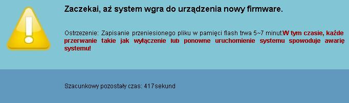 UWAGA: Wyłącz i włącz Bezprzewodowa/sieć, używając OSD do ponownego uruchomienia karty sieciowej  po pomyślnej