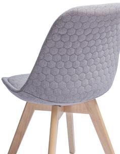 Hugo A krzesło tapicerowane, tkanina kolor wzornik ATREVE stelaż: drewno bukowe wys.-83 cm / wys. siedź.