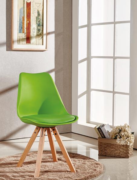 Stella krzesło z tworzywa sztucznego kolory: biały, szary stelaż: drewno bukowe wys.-82 cm / wys. siedź.-49 cm / szer.-47 cm / głęb.