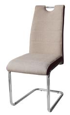 -52 cm DC215 krzesło tapicerowane, tkanina+ekoskóra kolory: beż+fiolet