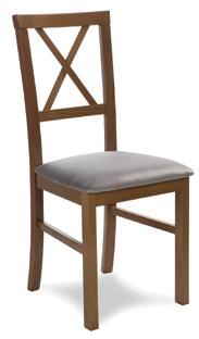 DK01 krzesło drewniane z tapicerowanym siedziskiem kolor: szary stelaż: drewno bukowe, kolor: dąb