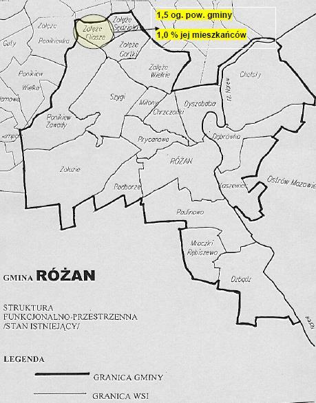 (92,5 % całkowitej powierzchni gminy). Grunty rolne zajmują powierzchnię - 4178 ha (50% obszaru gminy), użytki zielone - 387 ha.