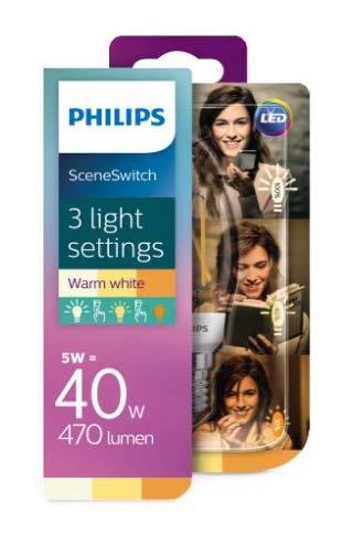 Dzięki żarówce SceneSwitch możesz łatwo zmienić ustawienie światła z jasnego (100%) na