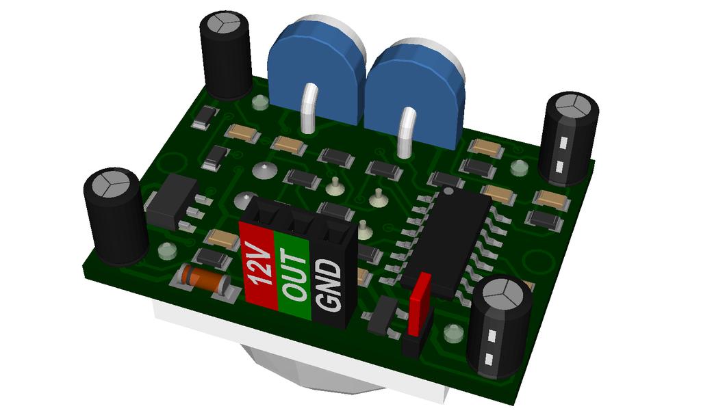 Zworka diody LED Podłączanie czujnika Czujnik ma trzy końcówki. Należy z wielką uwagą podłączać do nich zasilanie i wejście sterownika.
