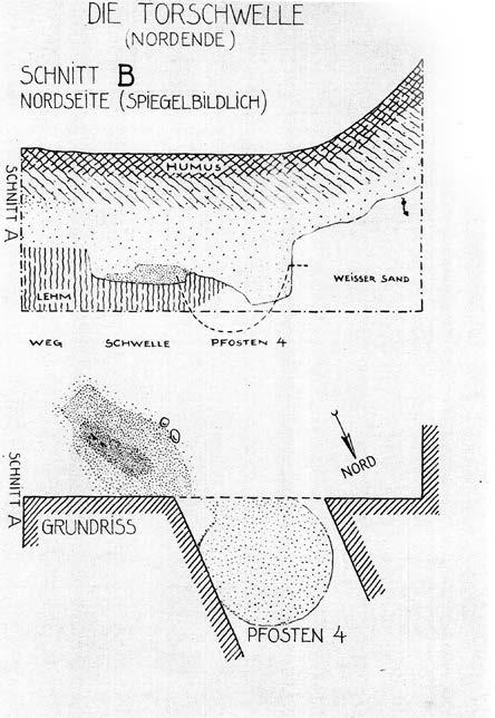 Badania archeologiczne obiektów warownych w Starym Dzierzgoniu w latach 1935 2018 Ryc. 27. Obiekt warowny na Górze Zamkowej w St. Dzierzgoniu, profile płn., płd., wsch.