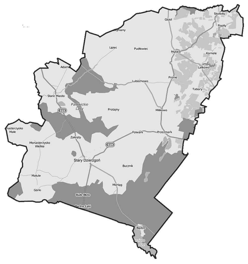 Osadnictwo średniowieczne wokół Starego Dzierzgonia Ryc. 1. Gmina Stary Dzierzgoń. Fig. 1. Stary Dzierzgoń municipality.