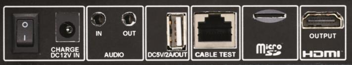 To złącze przekazuje PoE z sieci lub PoE injector PoE do kamery - nie przekazuje danych Latarka LED 12 Volt / 2 Amp DC wyjście do zasilania kamer bez PoE