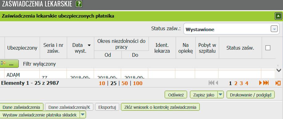 Jeśli z niej skorzystasz, system automatycznie uzupełni wskazany przez Ciebie formularz (Z-3, Z-3a lub Z-3b) odpowiednimi danymi ze zwolnienia lekarskiego.