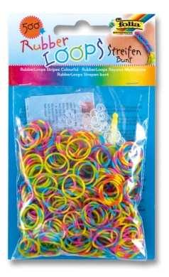 Rubberloops kolorowe gumki do zaplatania, z których można zrobić oryginalne bransoletki, łańcuszki i ozdoby.