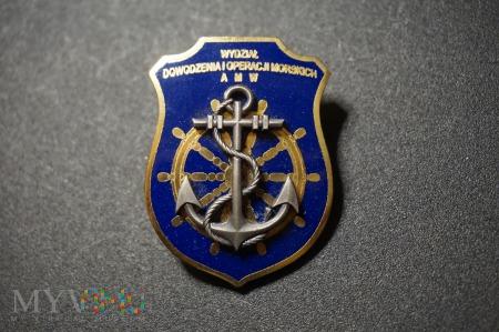 Wydział Dowodzenia i Operacji Morskich AMW 209-0-5 Wydział Dowodzenia i Operacji Morskich AMW Pamiątkowa odznaka