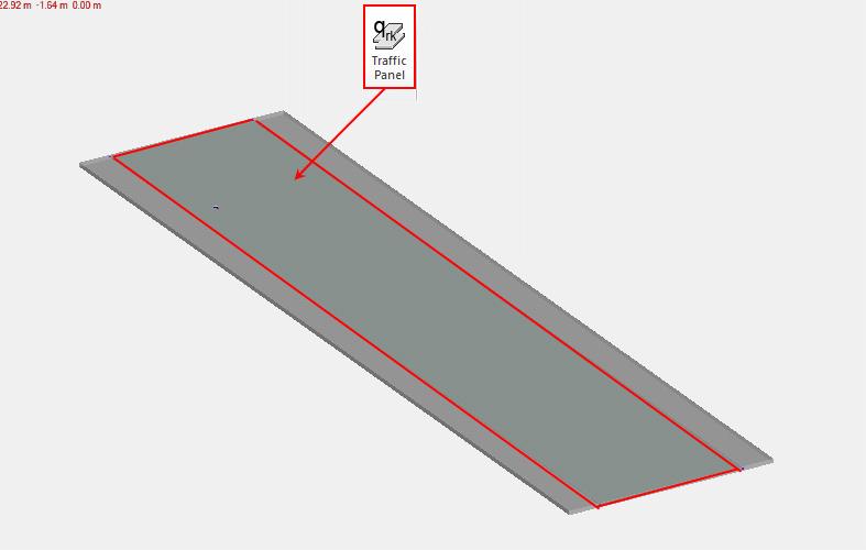 Użytkownik musi zdefiniować panel ruchu, aby