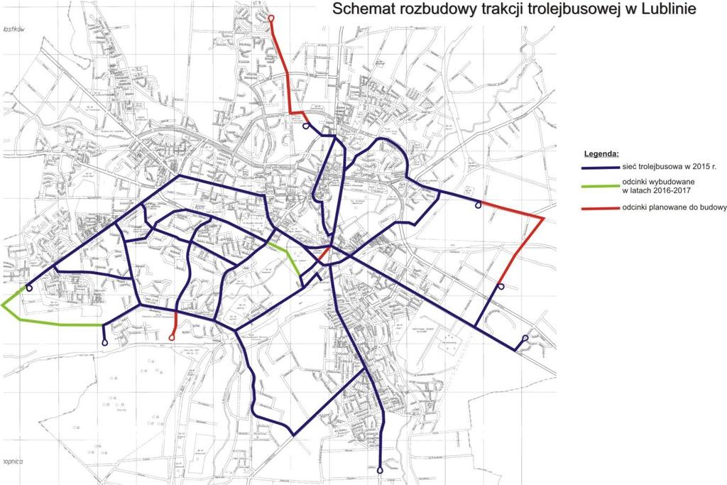 Transport elektryczny jako priorytet w transporcie Obecnie Lublin posiada największą w Polsce sieć trolejbusową, w dzień powszedni w