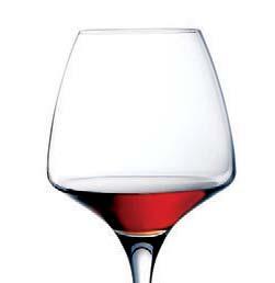 Różne modele wachlarza Open Up zaspokajają wiekszość odmian i typów wina produkowanych na całym świecie. Kątowa czasza zapewnia wyjątkowe otwarcie aromatów wina.