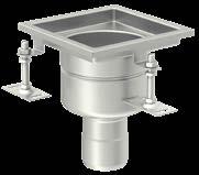zwieńczenia 200x200mm Dzięki kompaktowym wymiarom wpusty rekomendowane są do renowacji podłóg Konstrukcja