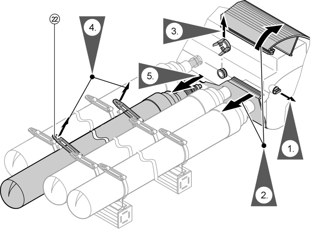 Przyłącza hydrauliczne (ciąg dalszy) 5. Na dachach nie skierowanych dokładnie na południe ustawić kąt nachylenia absorbera przy użyciu dołączonego szablonu.