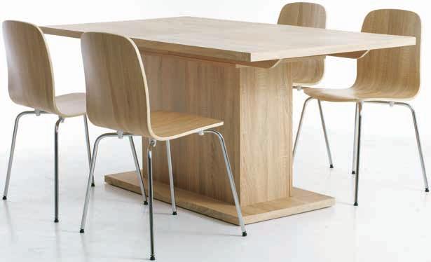 pełnego wysunięcia. Krzesła: Skóra ekologiczna i lite drewno. S138 x W80 x G50 cm 1 SZT. 699,- 500,- Stół 1 SZT.