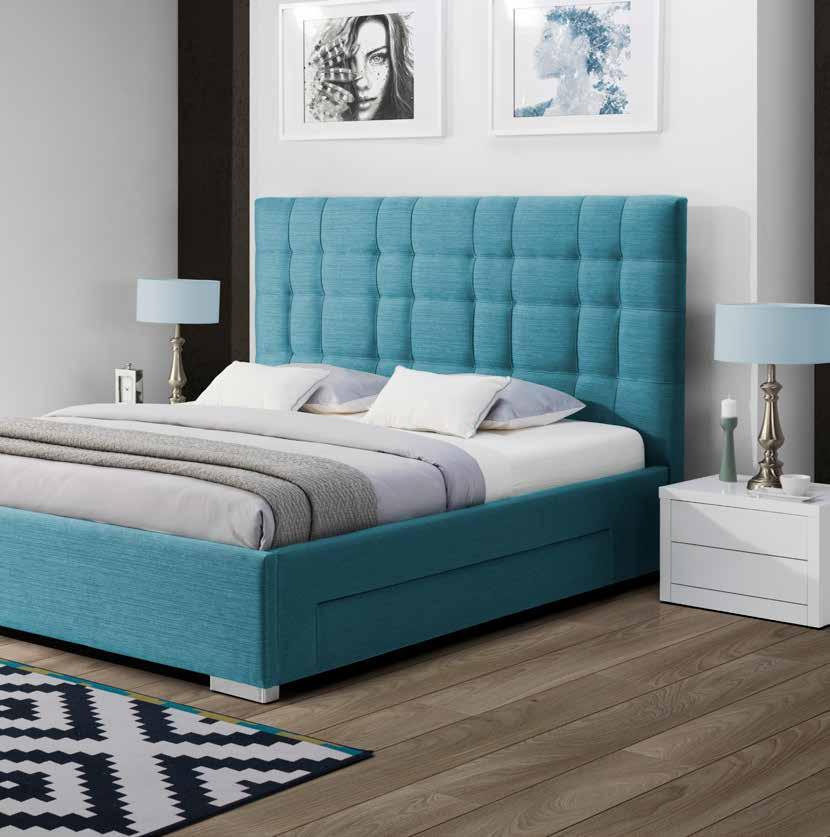 łóżko bez szuflad z pojemnikiem (rama L53/L38) oferta łóżek tapicerowanych push and pull 86